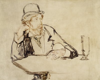 George Moore in een Café door Édouard Manet
